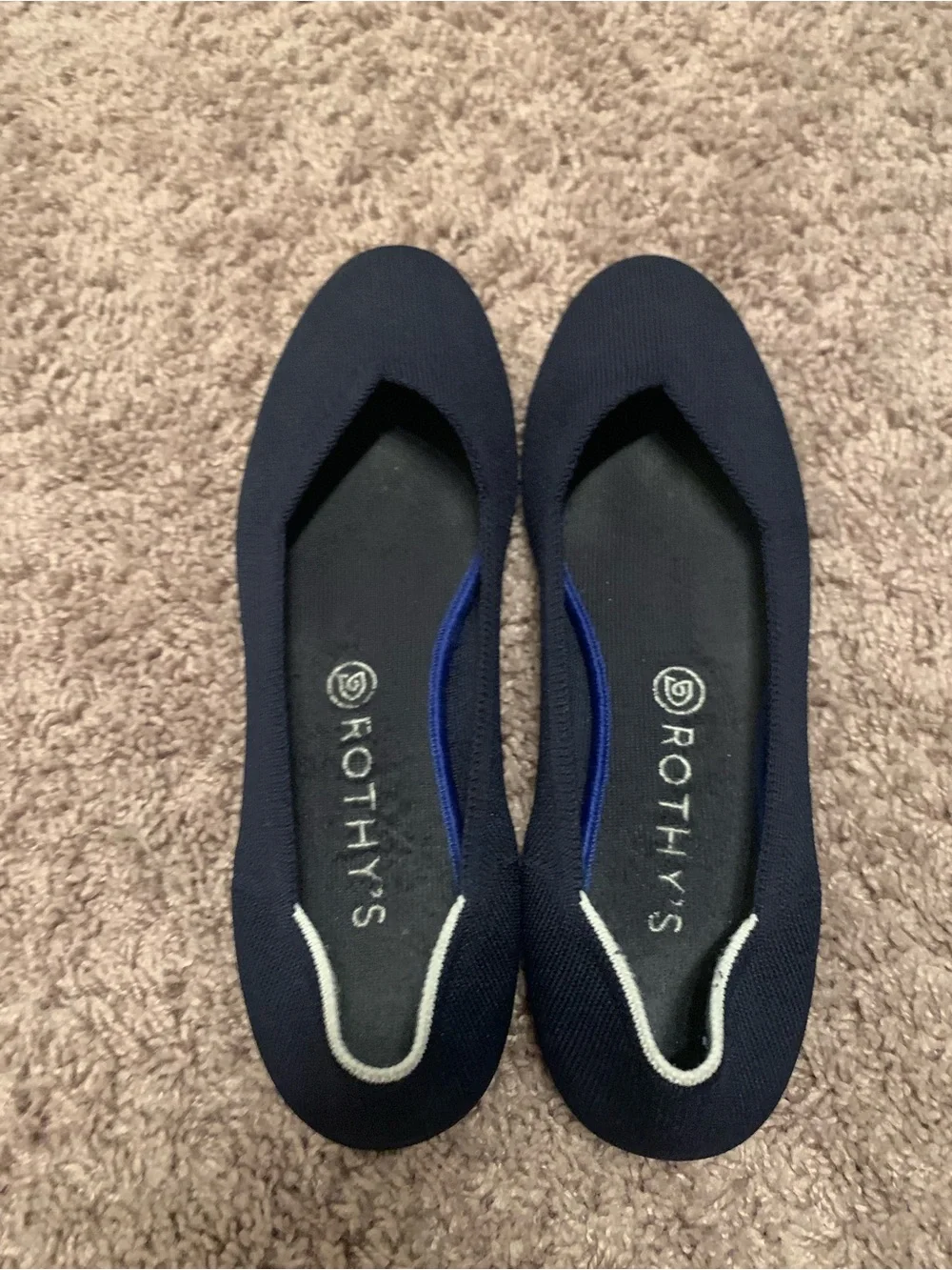 Rothy's Navy Knit Ballet Flats Size 11